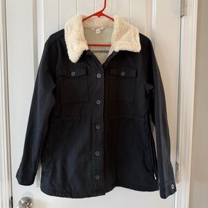 Hang Ten Black Jacket with Cream Collar